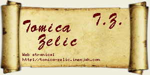 Tomica Zelić vizit kartica
